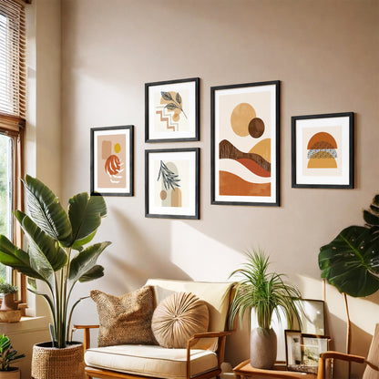 Modern Desert Wall Decor Set of 5