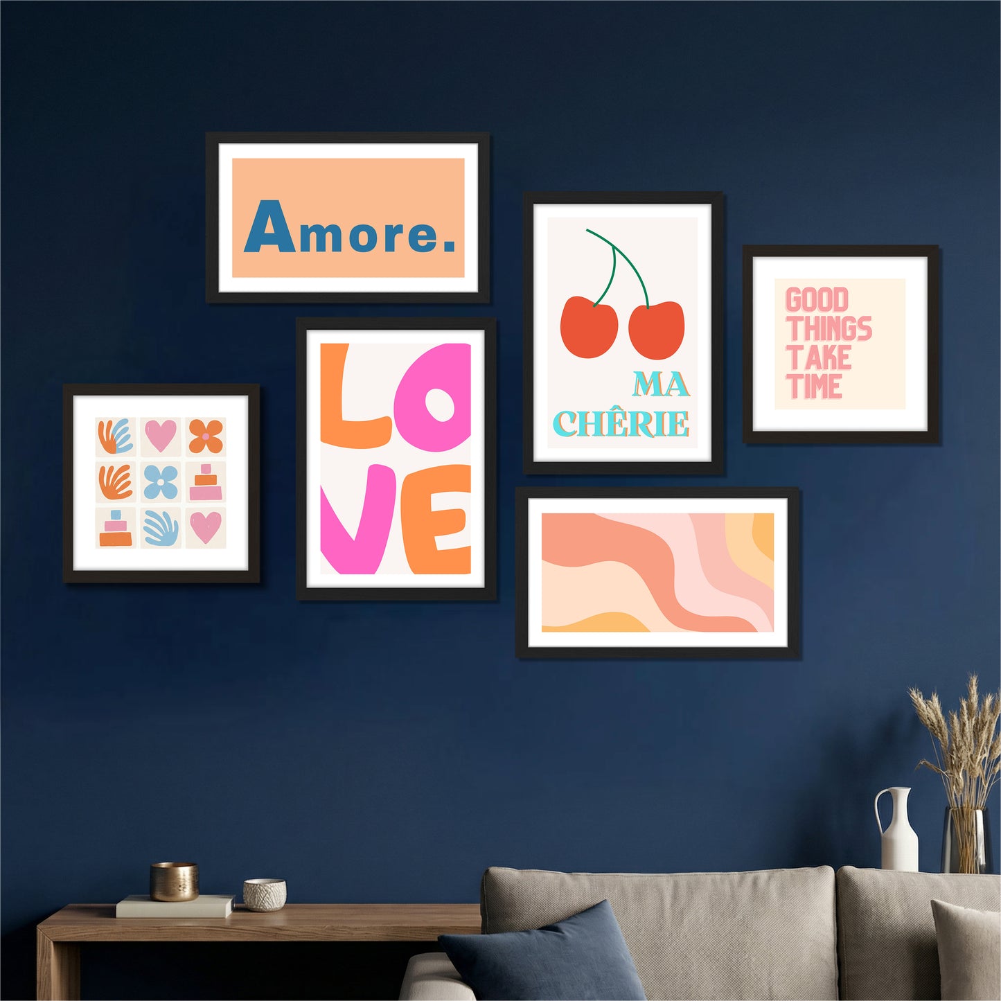 Love & Amore Wall Set of 6