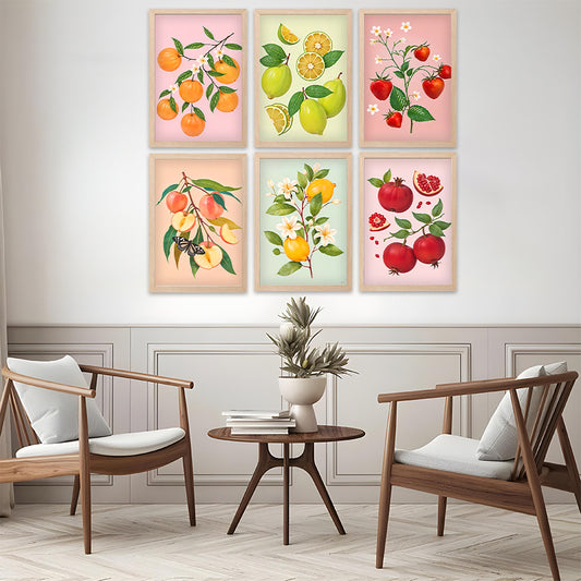 Fresh Fruit Botanical Wall Frame Set