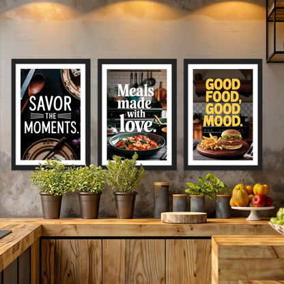 Food Quotes Wall Frame Set