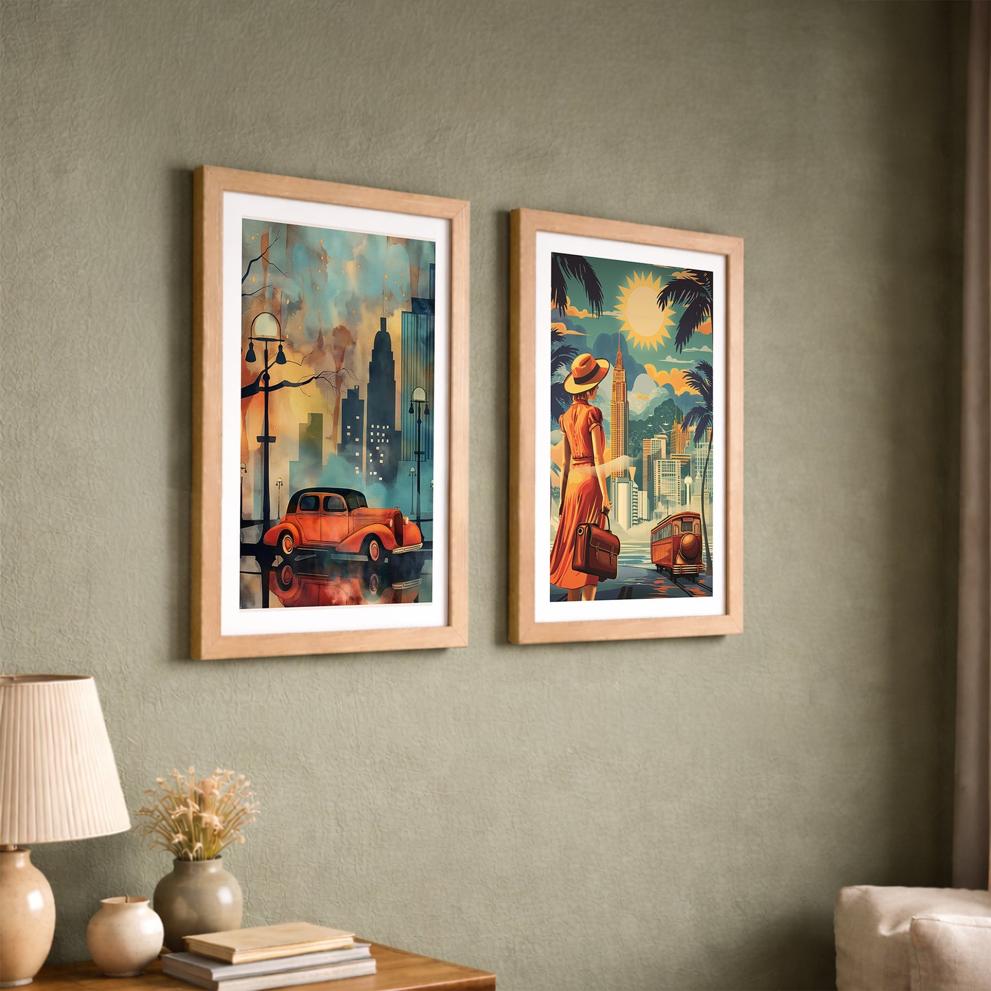 Vintage Travel Wall Art Set