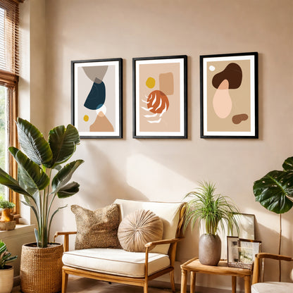 Contemporary Abstract Wall Art Set of 3