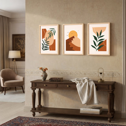 Boho Nature Minimal Wall Frame Set of 3