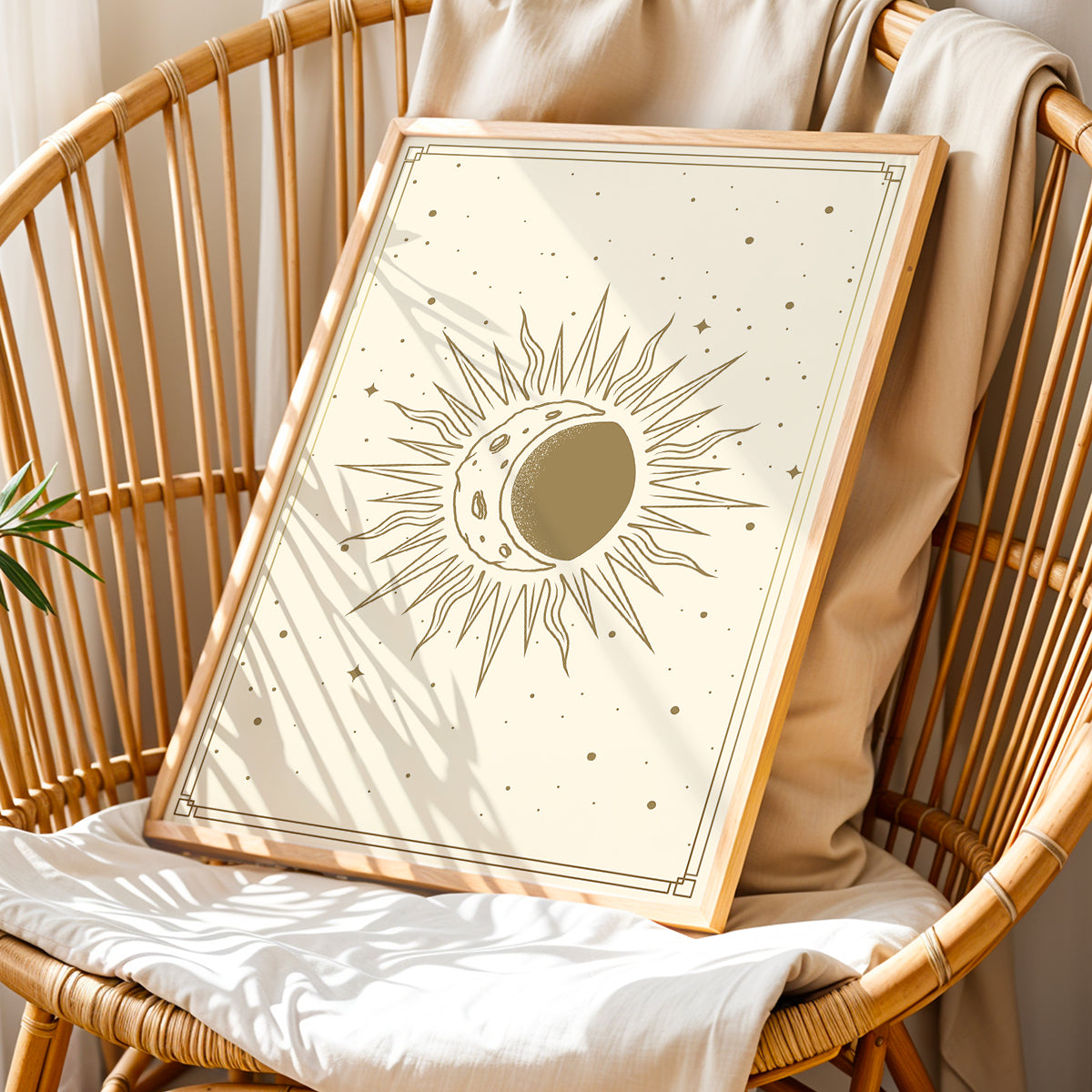 Celestial Sun Moon Wall Print