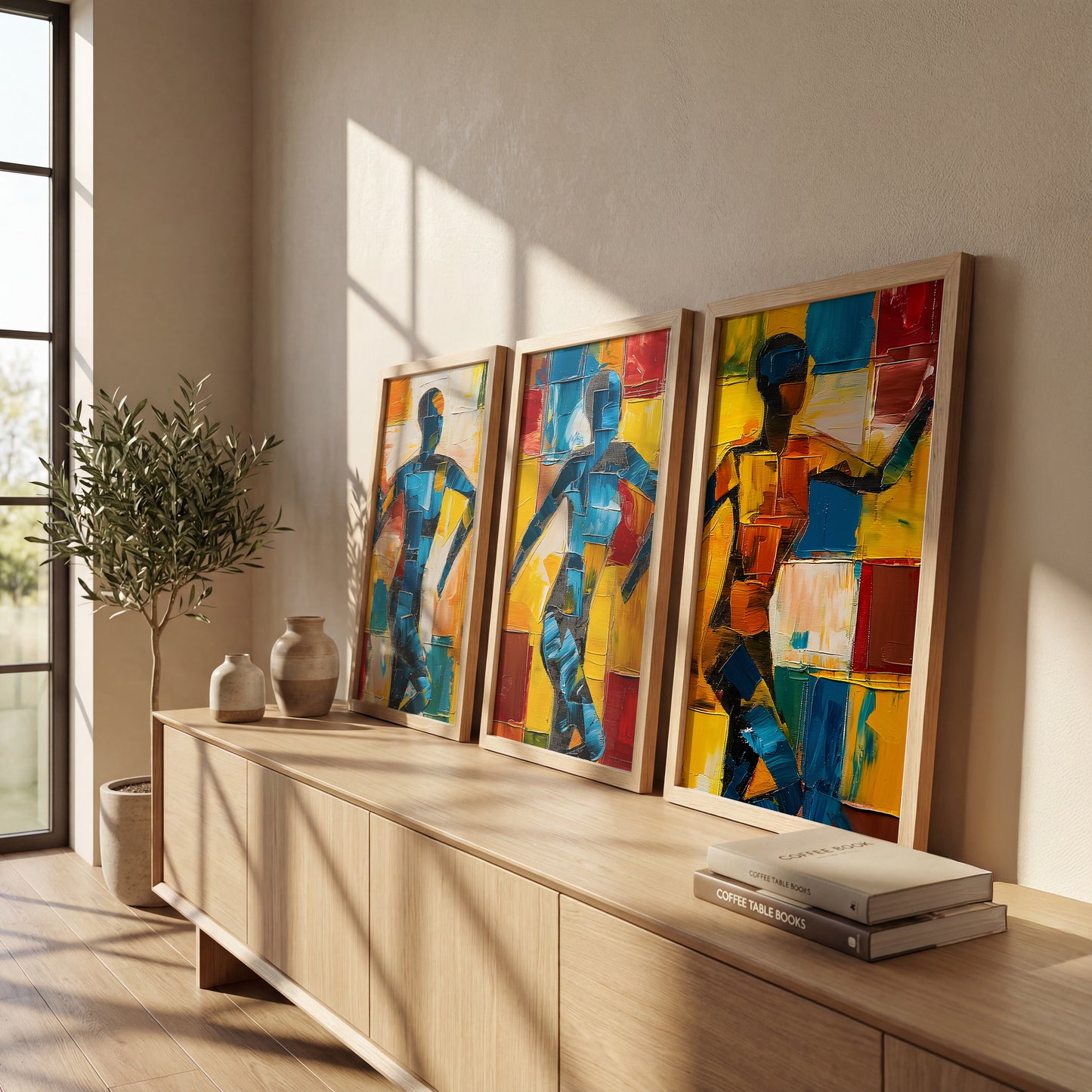 Abstract Figure Wall Art Set of 3