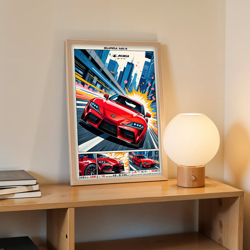 Supra MK4 Anime Wall Art