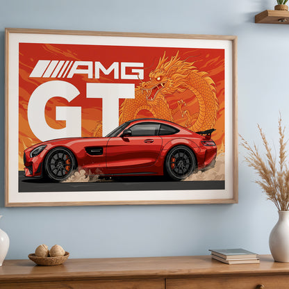 AMG GT Dragon Spirit Wall Art