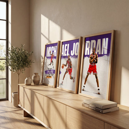 Michael Jordan Motivational Wall Art Set of 3