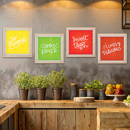 Colorful Kitchen Quote Wall Art Set