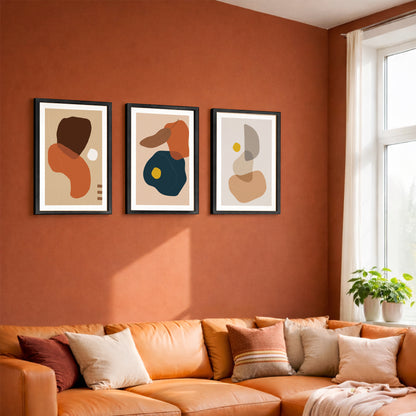Modern Abstract Wall Frames Set of 3