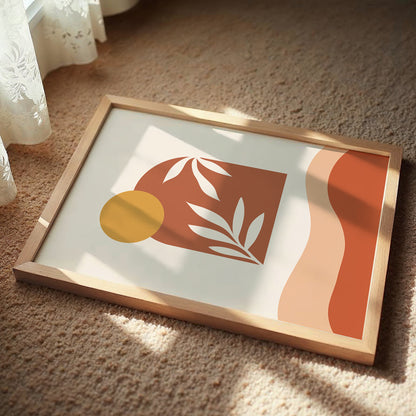 Abstract Floral Vase Wall Frame