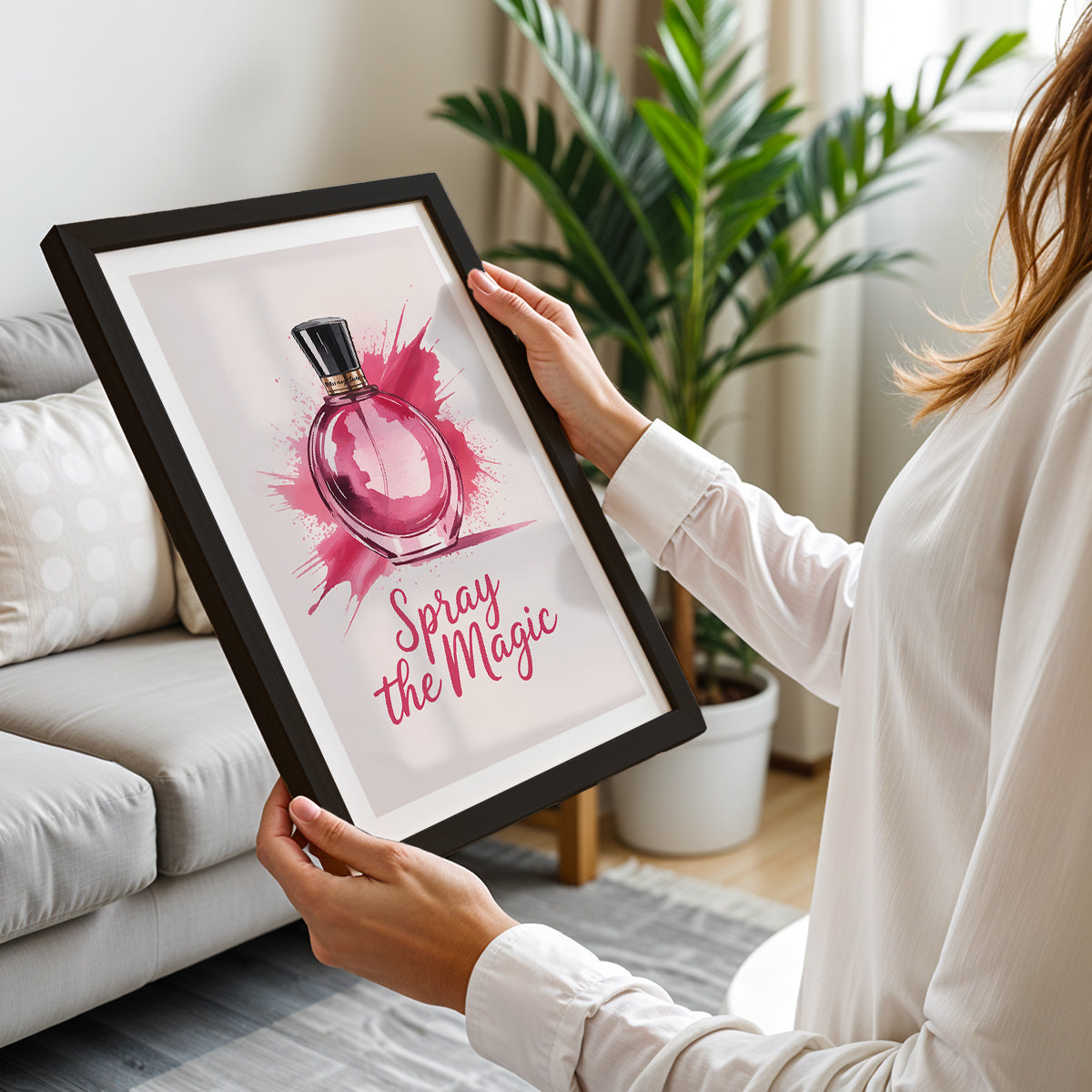 Spray the Magic Perfume Framed Wall Art