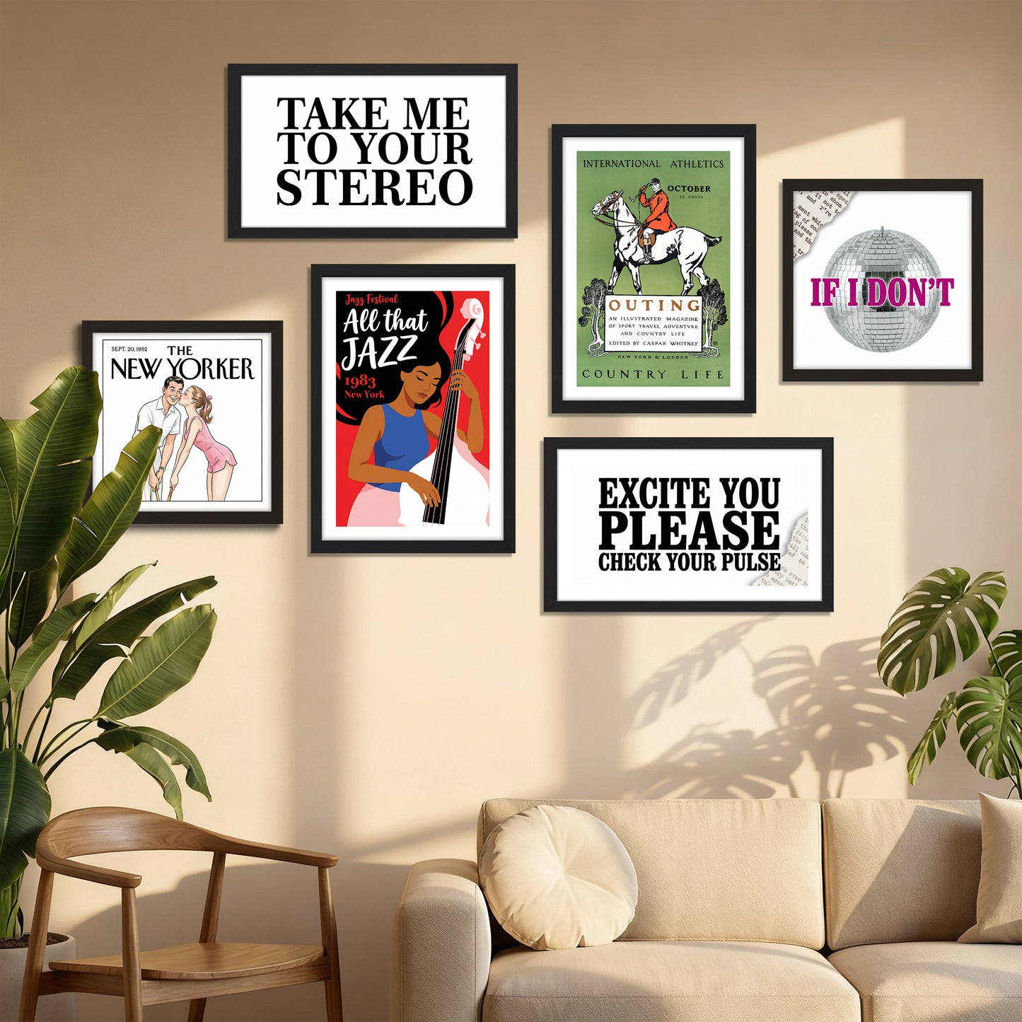 Music & Vintage Wall Art Set of 6