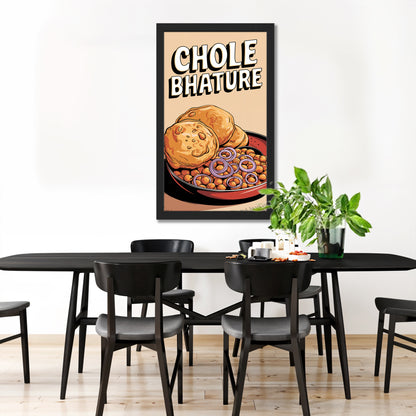 Chole Bhature Food Wall Frame Set of 1
