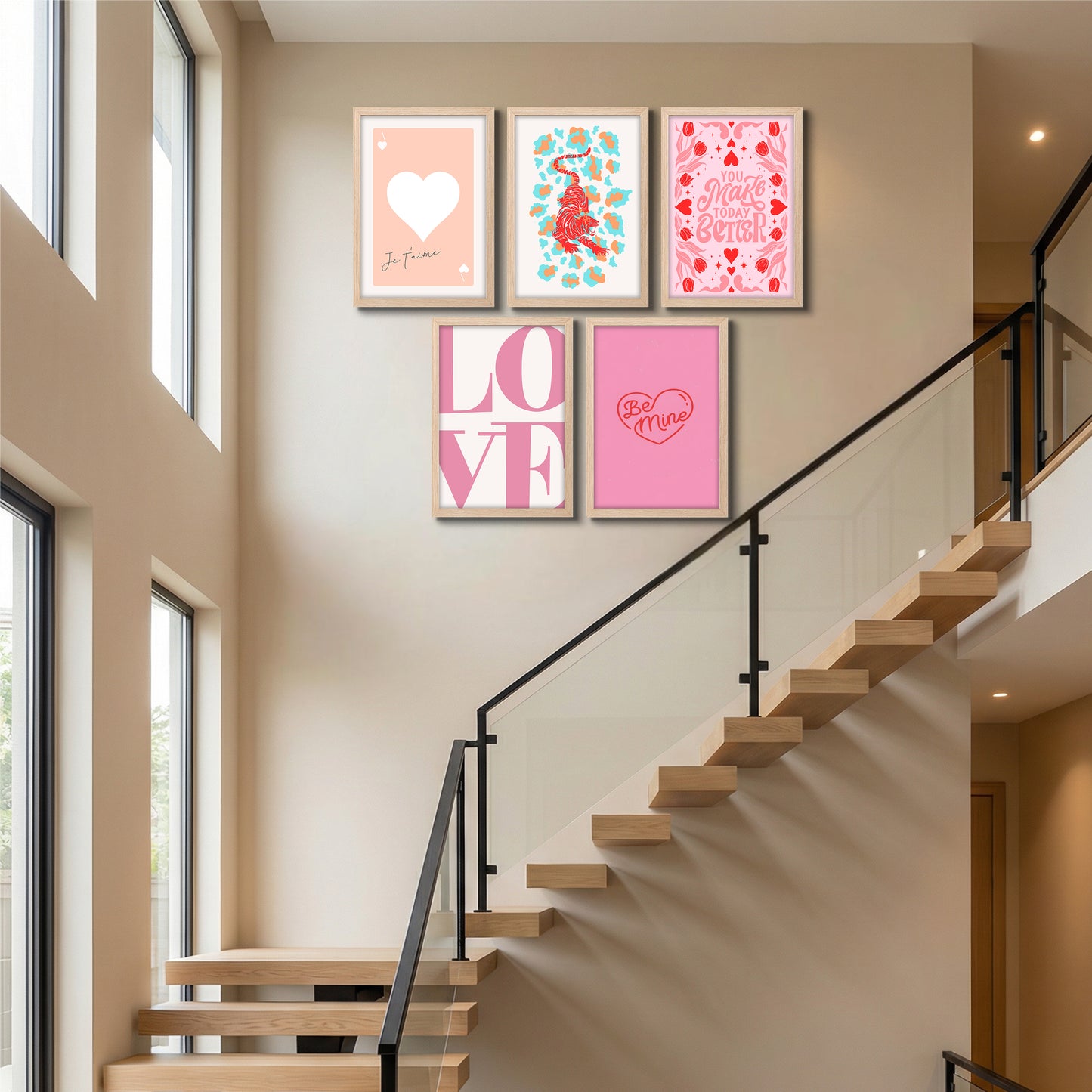 Love-Themed Wall Art Set of 5