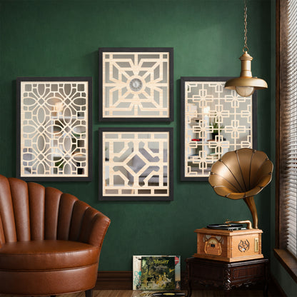 Fusion Luxe Mirror Art Set of 4