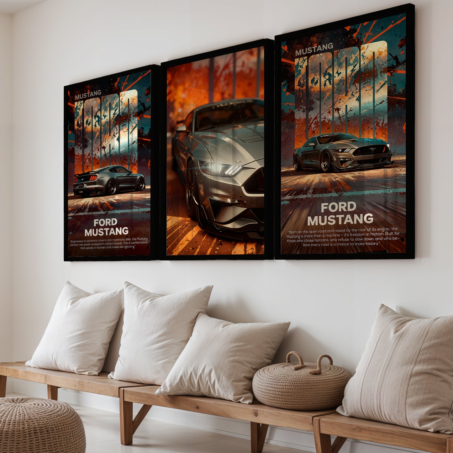 Ford Mustang Wall Art Set of 3