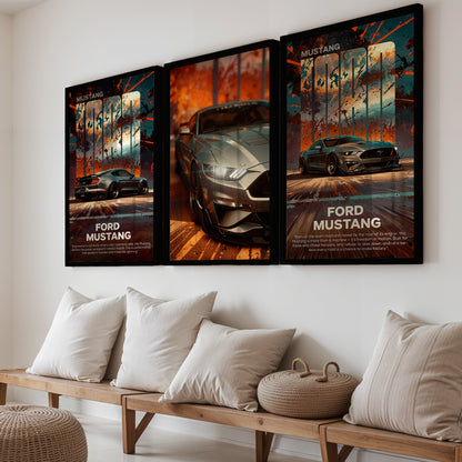 Ford Mustang Wall Art Set of 3