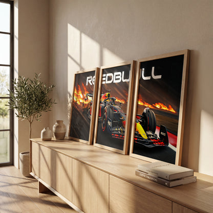 Red Bull Racing Wall Frame Set of 3