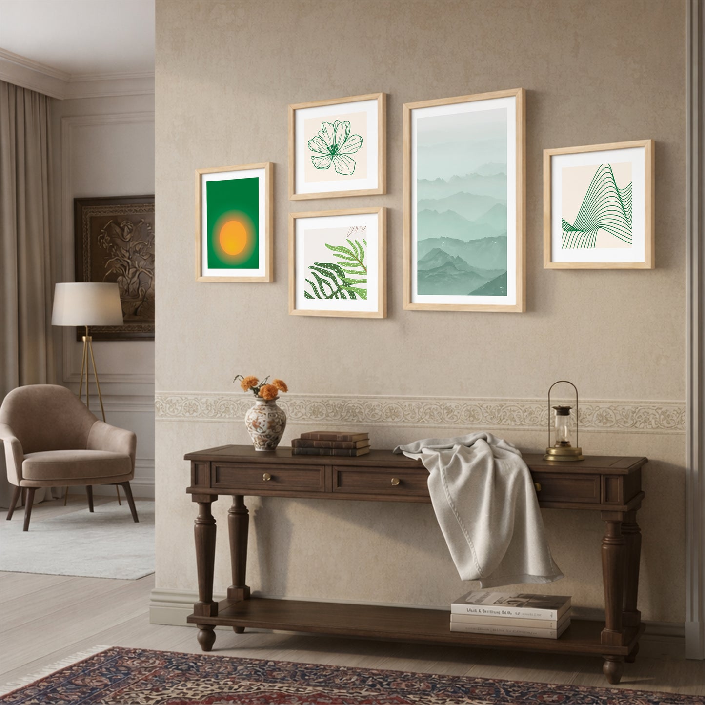Mountain Mist Wall Art Set of 5