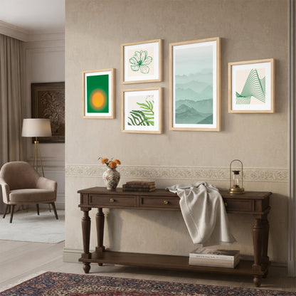 Mountain Mist Wall Art Set of 5