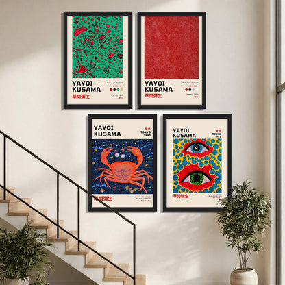 Kusama Inspired Art Print Set of 4