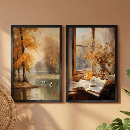 Autumn Landscape Wall Art Set of 2