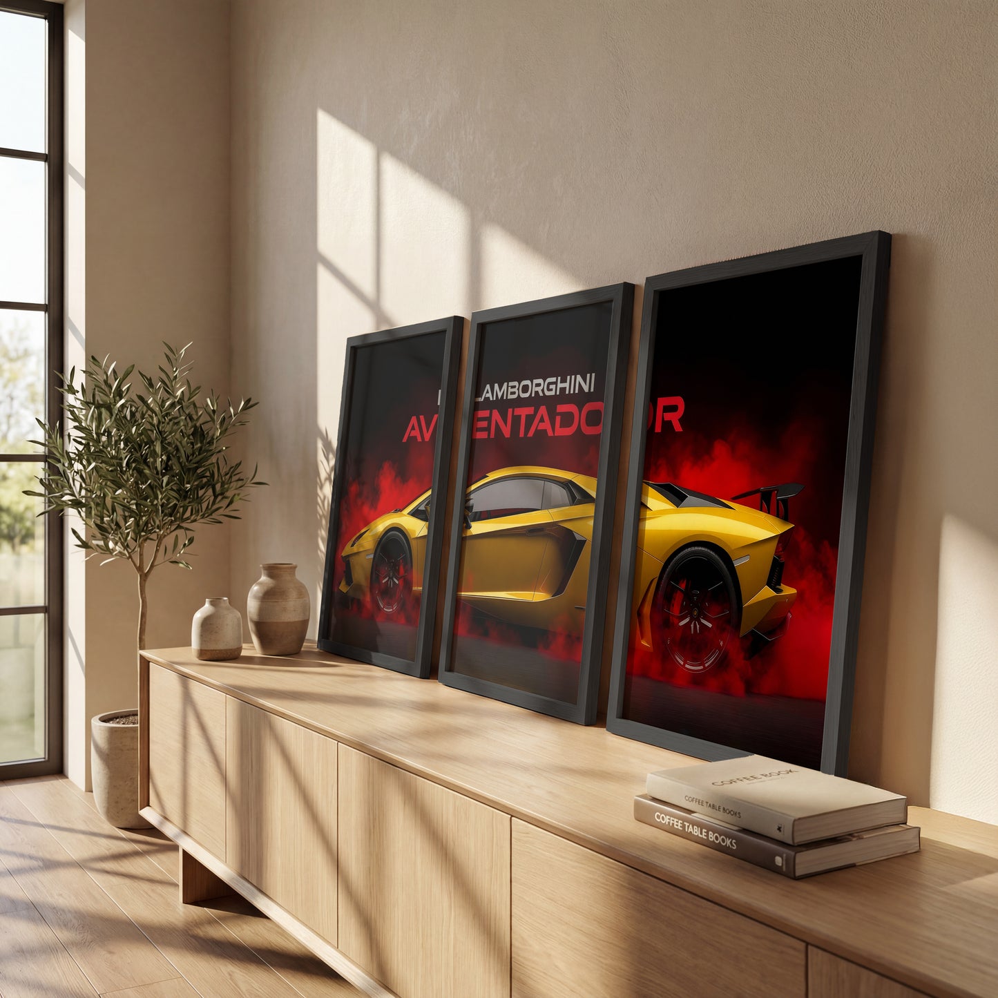 Aventador Blaze Wall Frame Set of 3