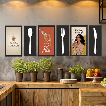Modern Kitchen Quote Wall Art Set