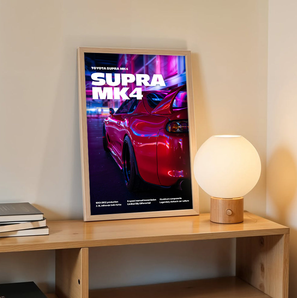 Supra MK4 Night Drive Wall Art