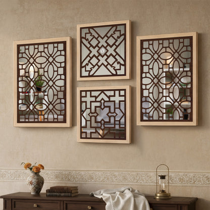 Ornate Mirror Art Set of 4