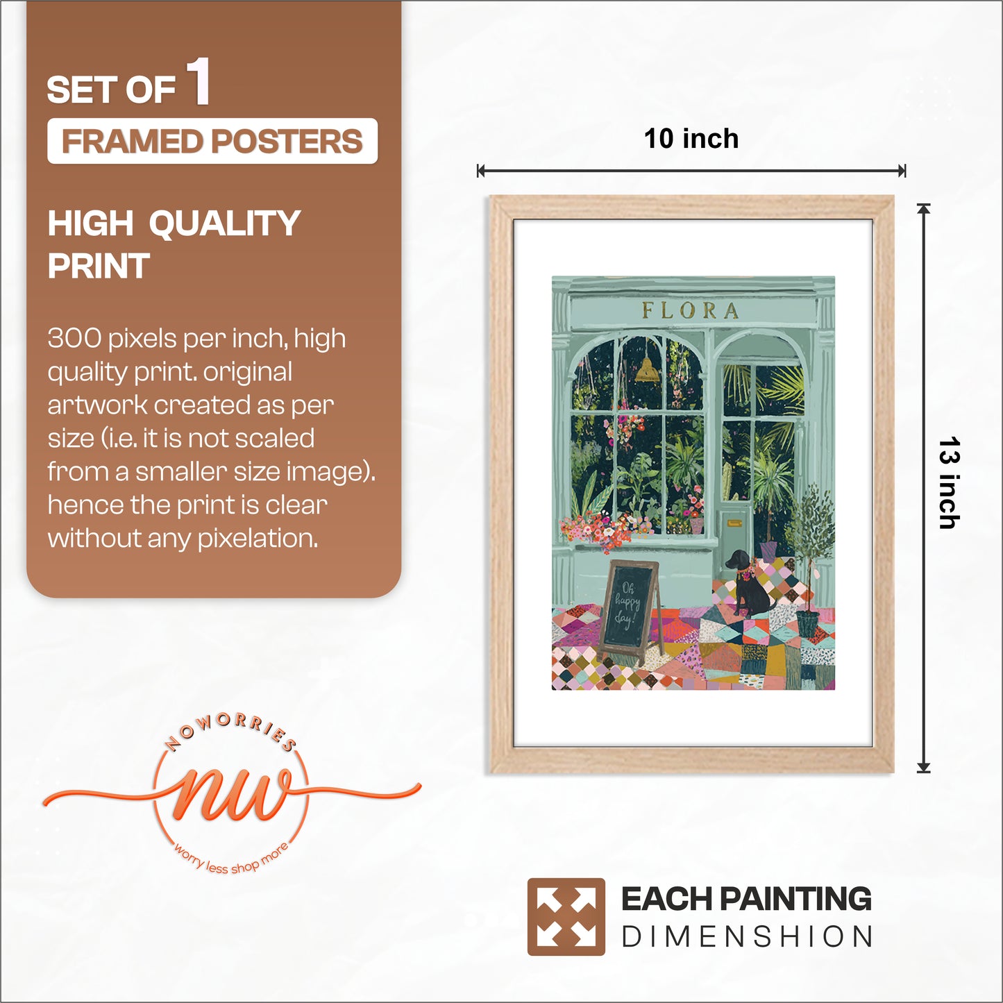 Flora Boutique Storefront Framed Wall Art