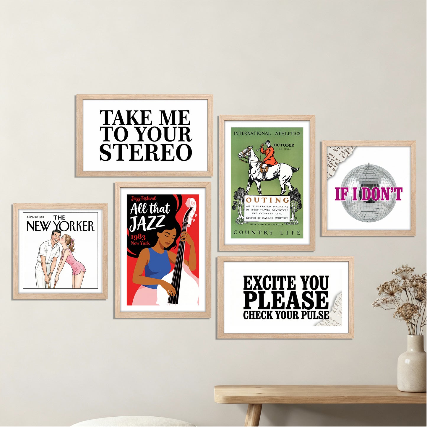 Music & Vintage Wall Art Set of 6