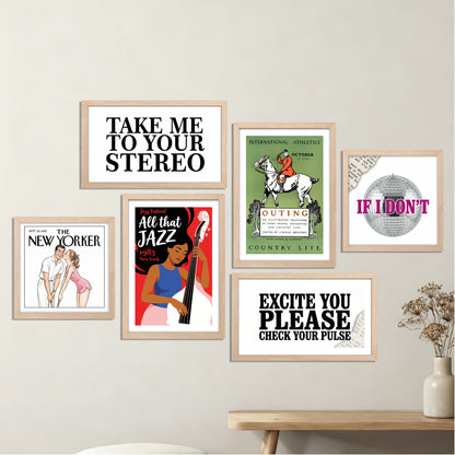 Music & Vintage Wall Art Set of 6