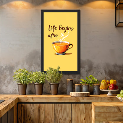Life Begins After Tea Wall Frame Set of 1