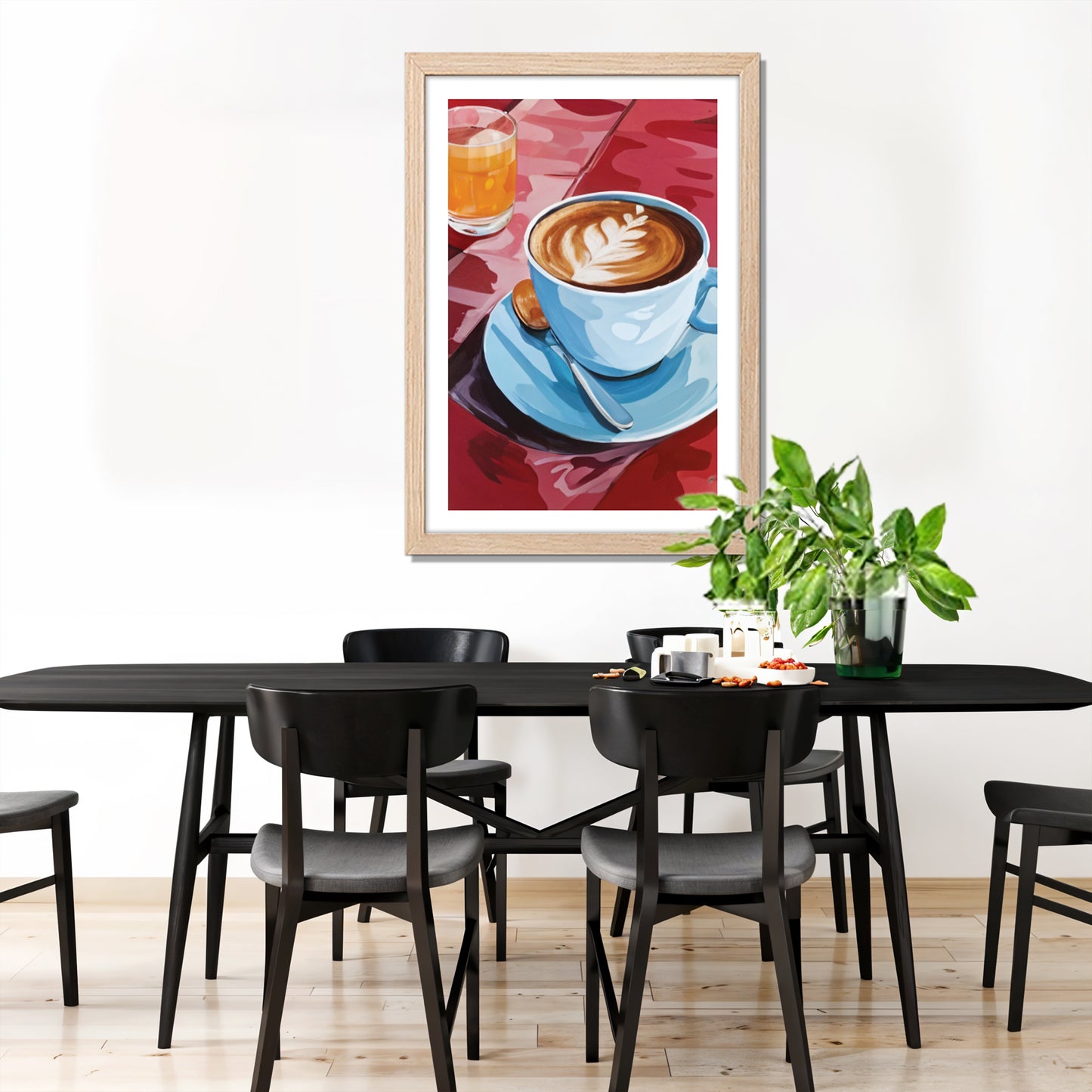 Morning Coffee Art Framed Poster Set of 1