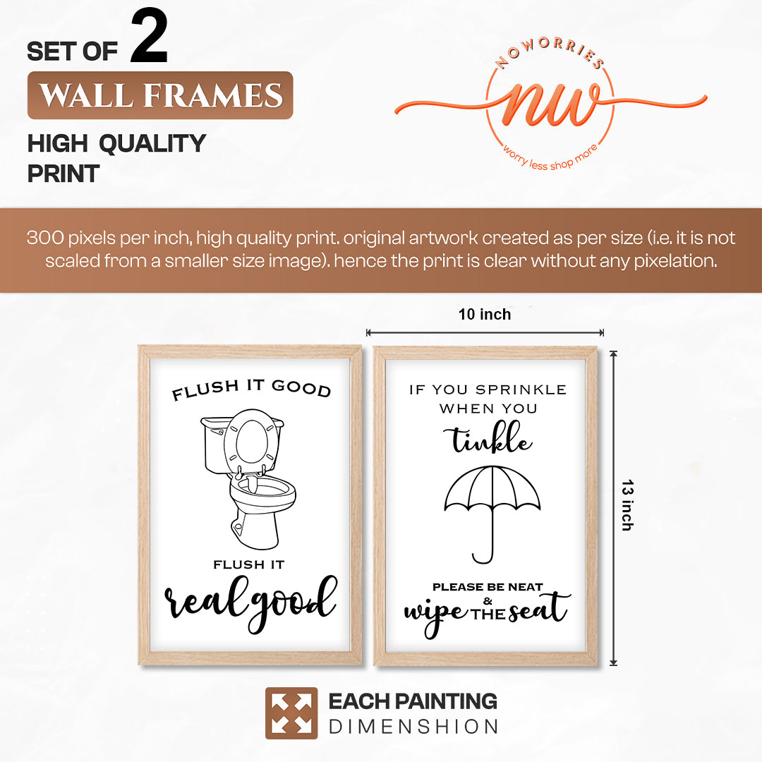 Flush It Good Bathroom Wall Decor Set of 2