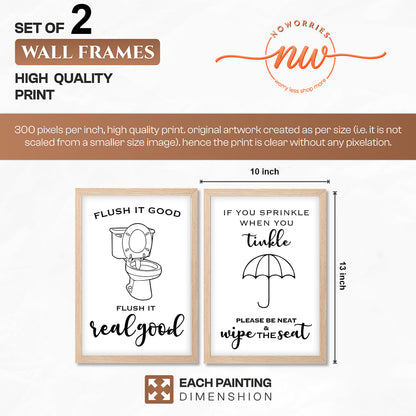 Flush It Good Bathroom Wall Decor Set of 2