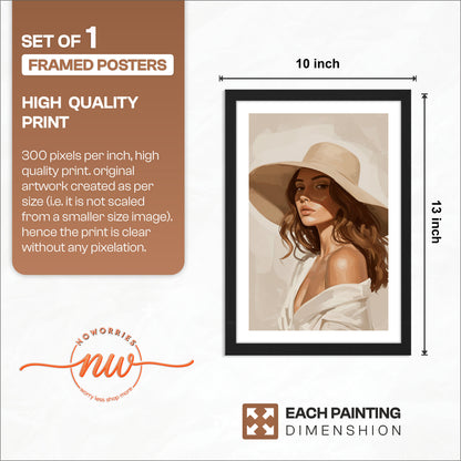 Elegant Lady Portrait Wall Art Poster