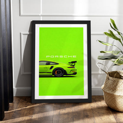 Porsche GT3 RS Green Wall Frame