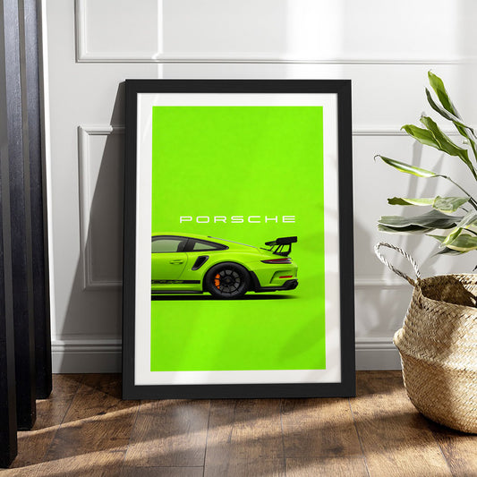 Porsche GT3 RS Green Wall Frame