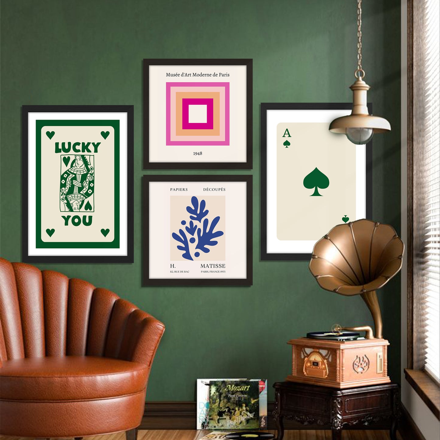 Lucky Card Wall Decor Set of 4