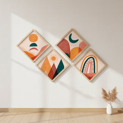 Vibrant Horizons Wall Frame Set