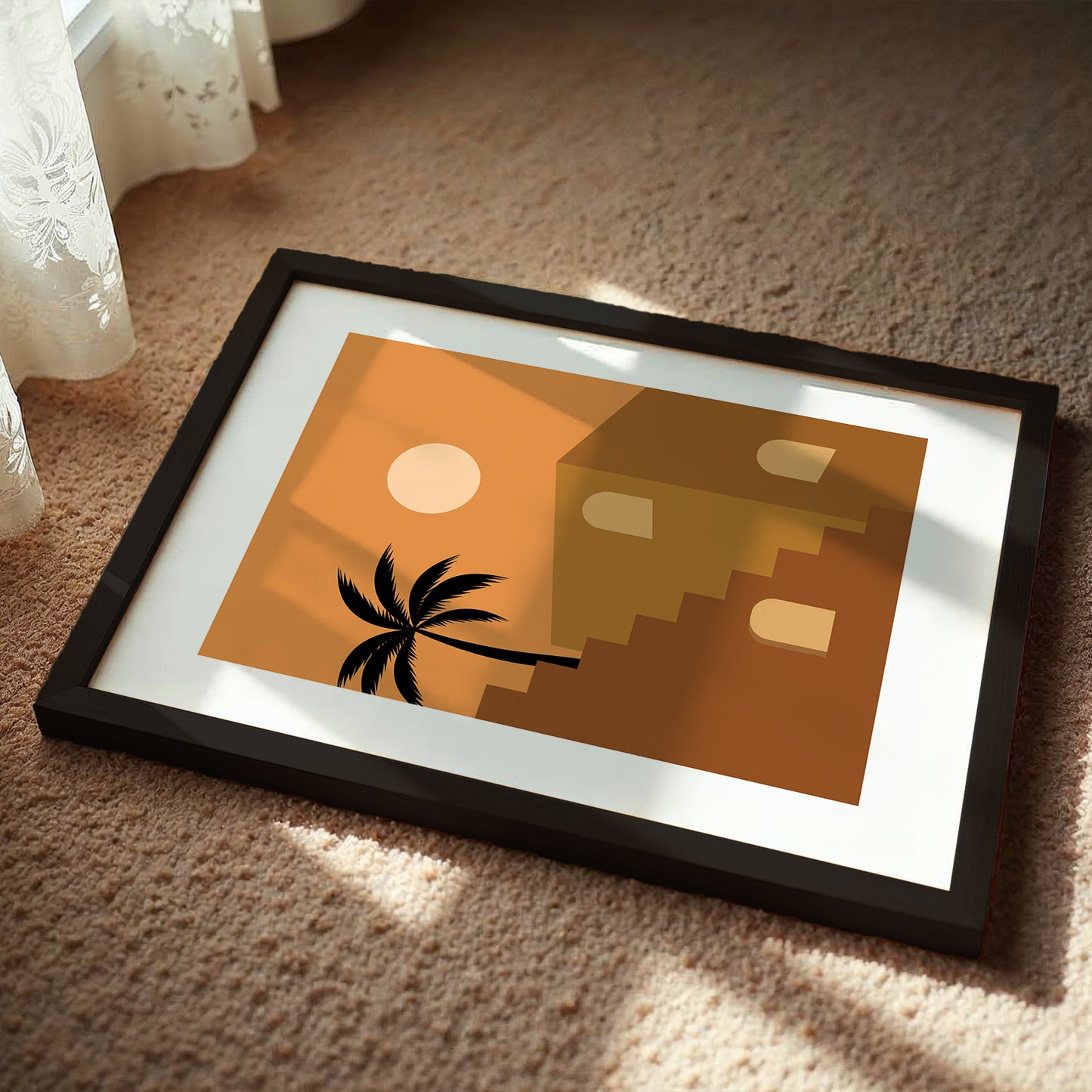Modern Desert Architecture Palm Wall Art Poster
