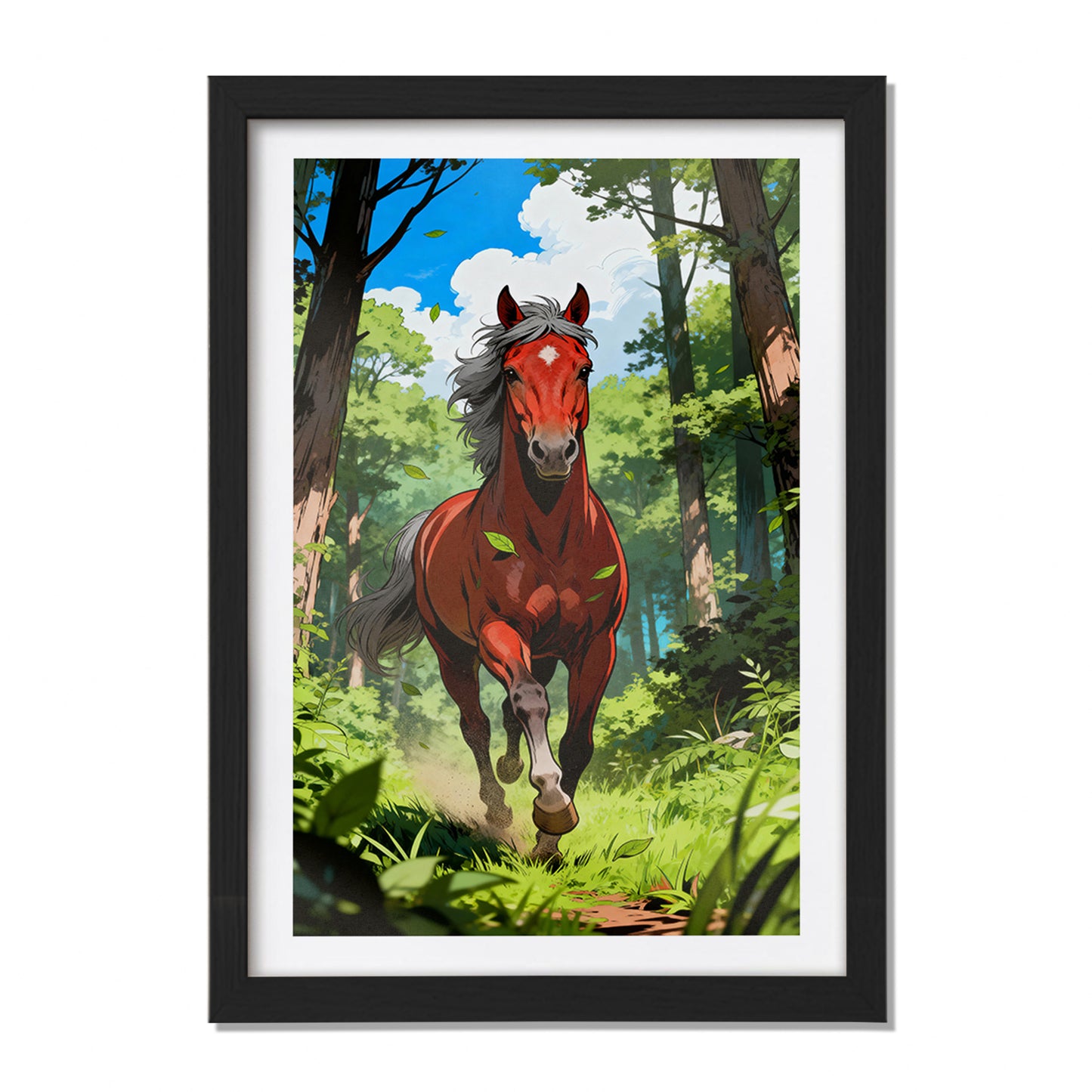 Forest Sprint Stallion Wall Frame