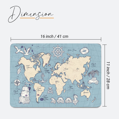 World Map Laptop Sticker