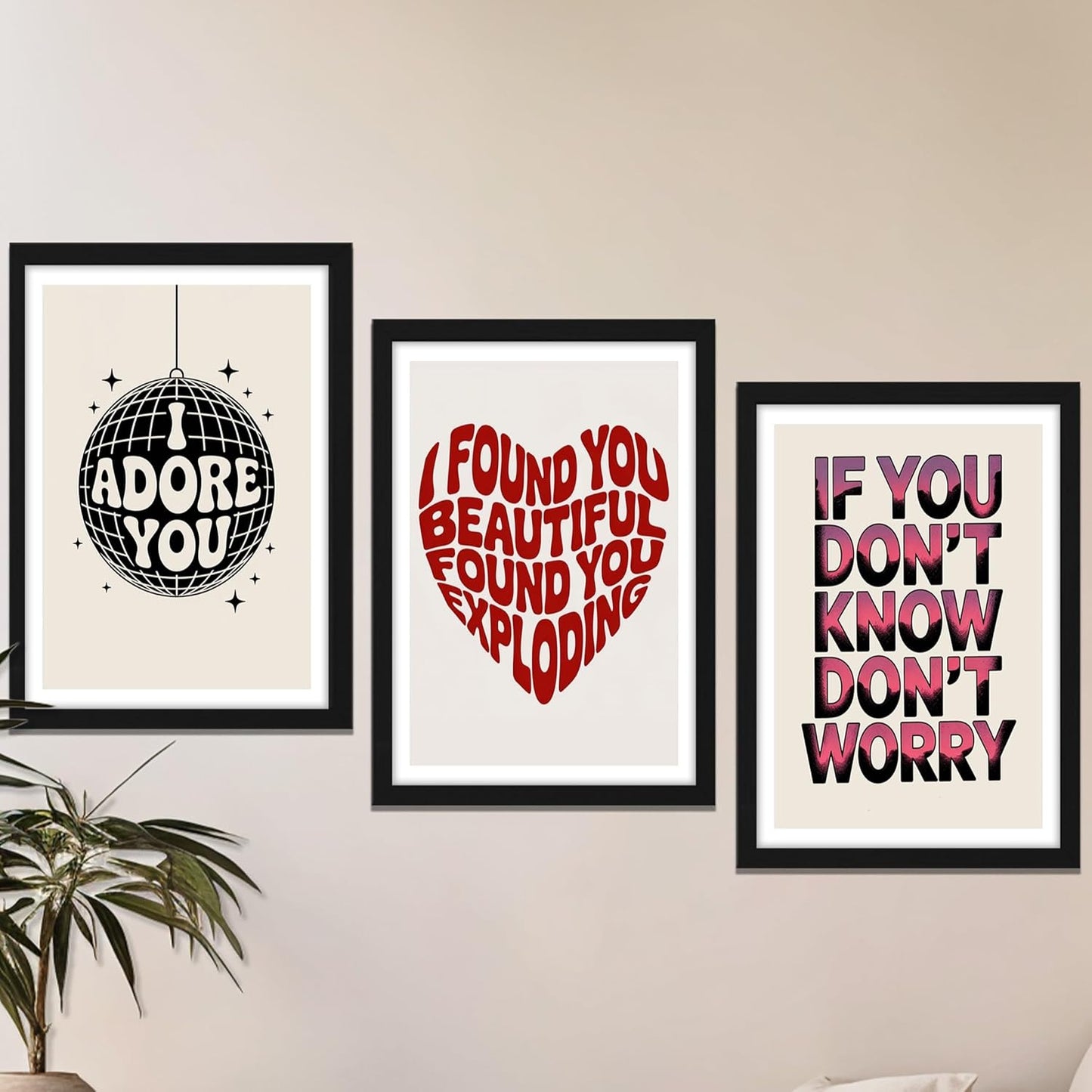 Romantic Quotes Wall Art Set