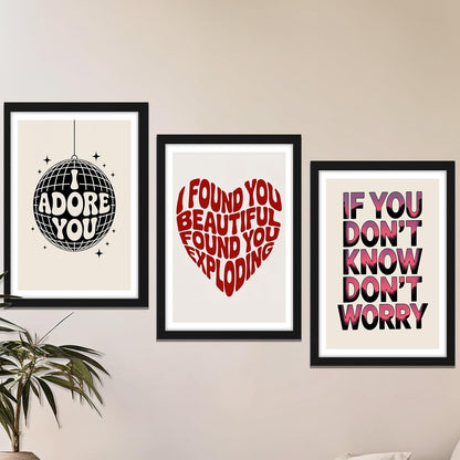 Romantic Quotes Wall Art Set