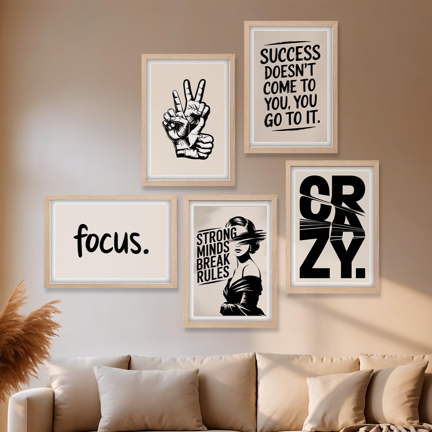 Bold Motivation Wall Art Set