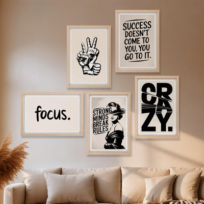 Bold Motivation Wall Art Set